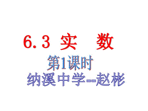 6.3實數(shù)的概念運算(人教版上公開課用)