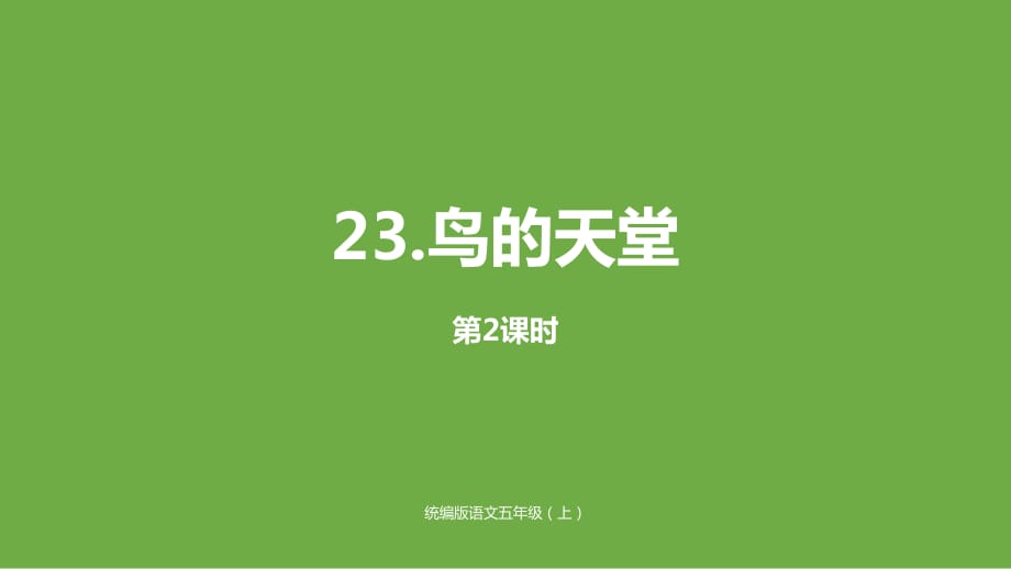 五年级上册语文课件-23《鸟的天堂》课时2人教（部编版）(共19张PPT)_第1页