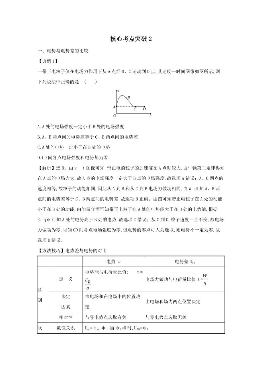 2021-2022年新教材高中物理核心考点突破2（含解析）_第1页