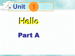 三年級(jí)上冊(cè)英語(yǔ)課件-Unit 1 Hello Part A2∣閩教版