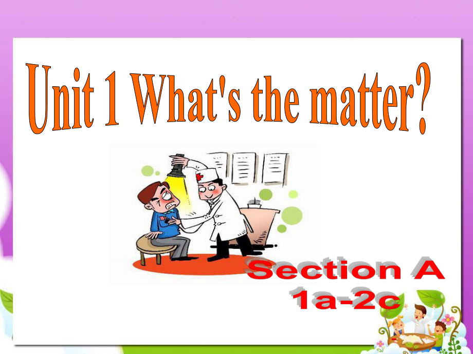 人教版八年級英語下Unit 1 What's the matter Section A (1a-1c) 教學(xué)課件 (共37張PPT)_第1頁