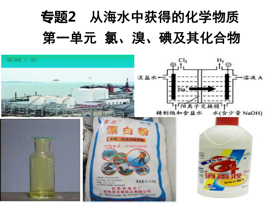 苏教版 高中化学必修1 专题2第一单元　氯、溴、碘及其化合物——氯气的生产原料_第1页