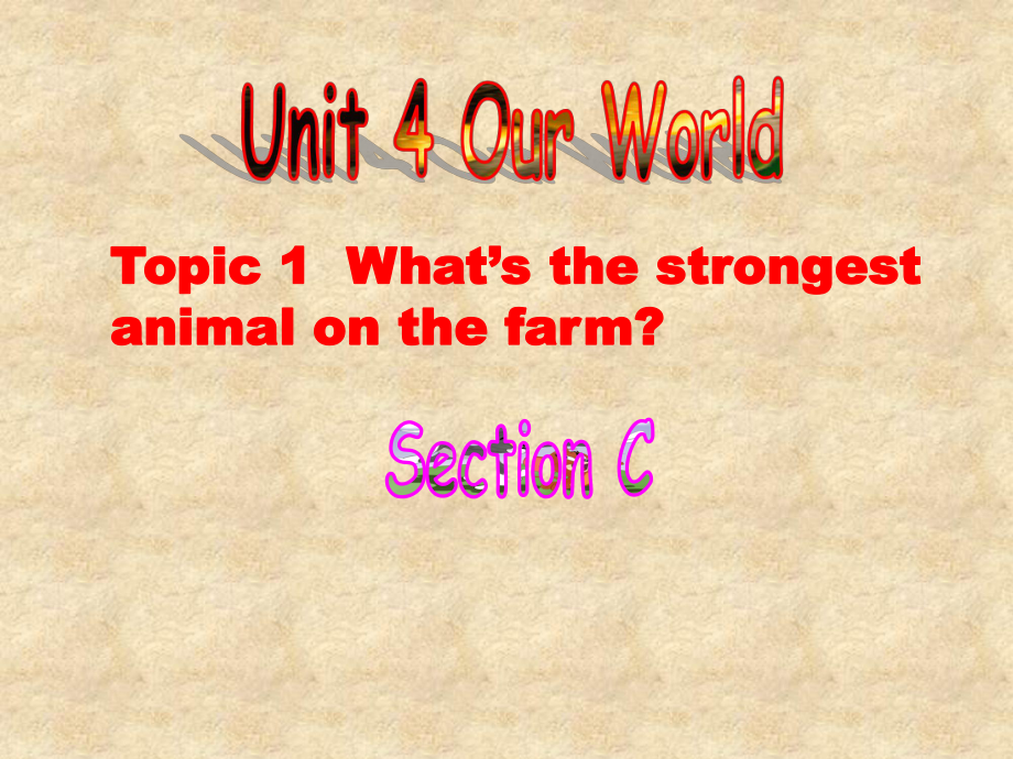 仁愛版八年級英語上冊 Unit 4 Topic 1 Section C 課件(共26張PPT)_第1頁