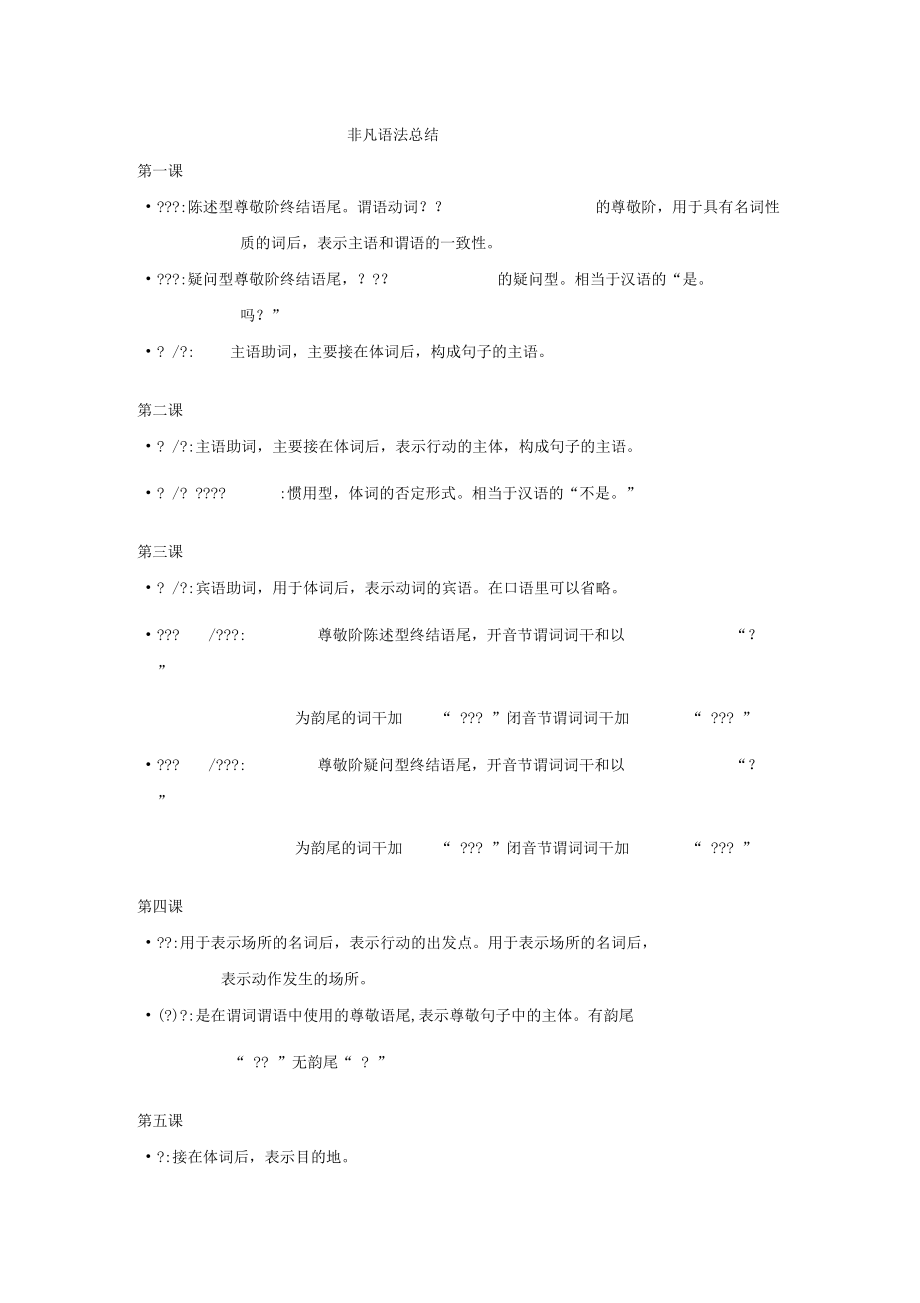 首爾大學韓國語初級語法總結(jié)_第1頁