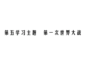 2019中考?xì)v史復(fù)習(xí)精煉課件：基礎(chǔ)復(fù)習(xí) 第五部分 世界近代史 第五學(xué)習(xí)主題 第一次世界大戰(zhàn)