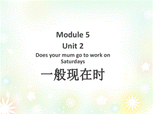 三年級下冊英語課件-Module 5 Unit 2 Does your mum go to work on Saturdays--一般現在時_外研社（三起）