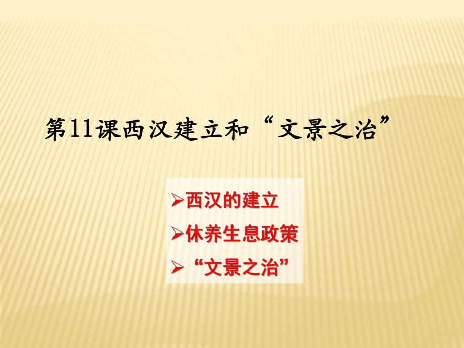 2018年秋人教七年級上冊（部編版）歷史：第11課西漢建立和“文景之治”課件(共37張PPT)_第1頁