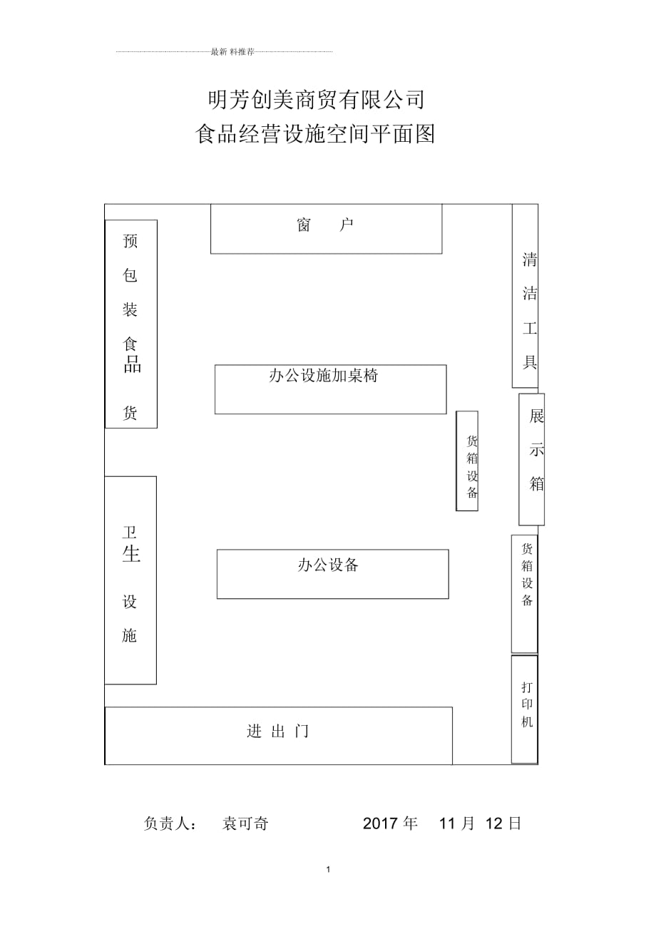 食品經(jīng)營設(shè)施空間布局圖-(辦食品流通許可)_第1頁