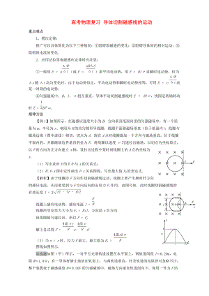 高考物理復(fù)習 導(dǎo)體切割磁感線的運動