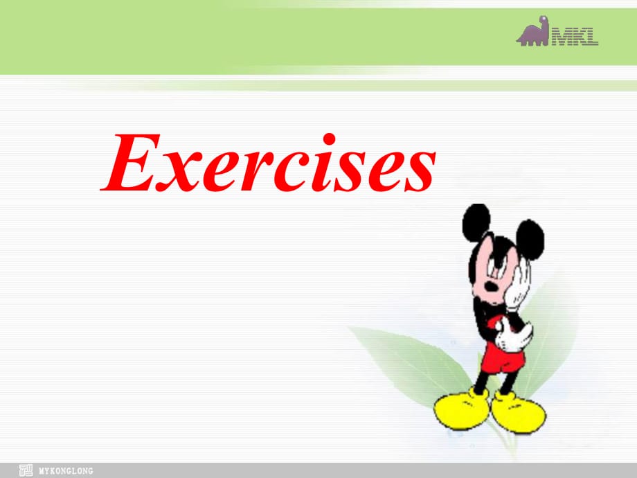 高中英语Module1Exercises全程课件外研版必修1_第1页