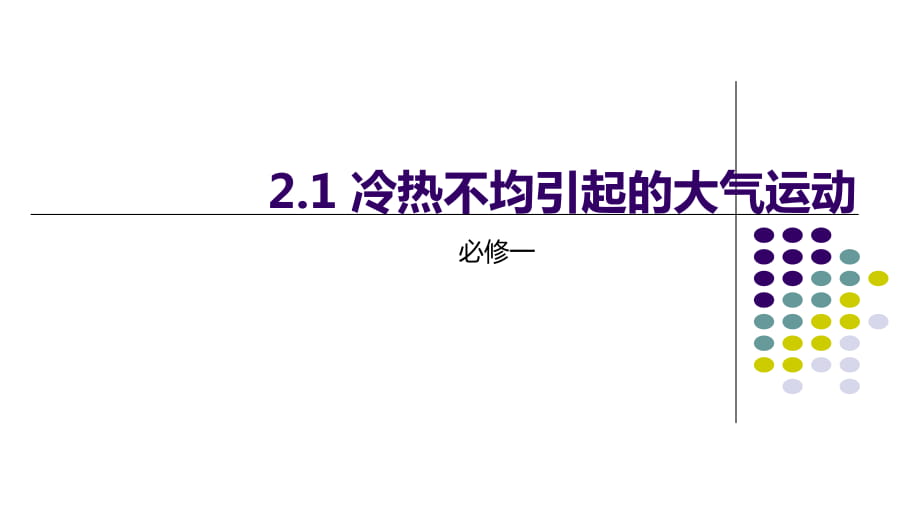 人教版高一地理必修1 2.1冷热不均引起的大气运动 课件(共21张PPT)_第1页