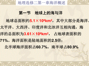 人教版高中地理選修二海洋地理 第一章第一節(jié)《地球上的海與洋》優(yōu)質(zhì)課件 (共32張PPT)