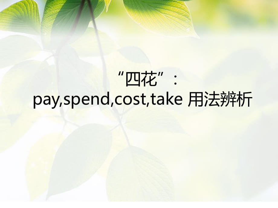 pay-spend-cost-take 区别_第1页