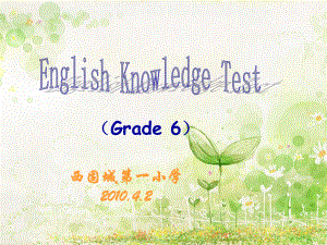 Englishknowledgetest(Grade6)