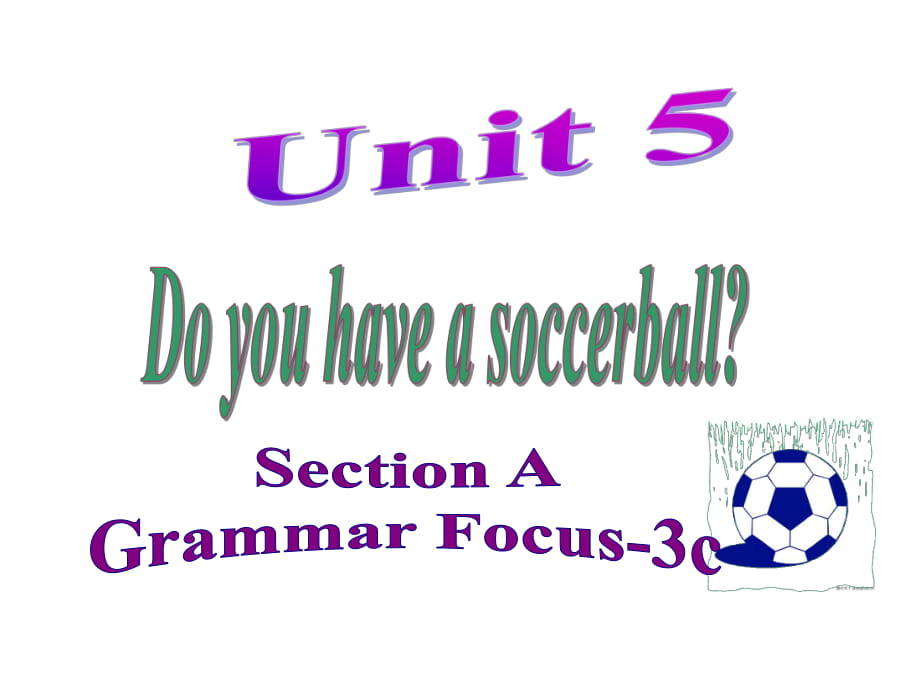 人教版七年級(jí)上冊(cè)英語(yǔ) Unit5 Do you have a soccer ball Section AGrammar Focus-3c 課件_第1頁(yè)