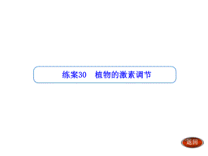 【金版方案】2014高考生物一輪復(fù)習(xí)“練案”課件：第30講 植物的激素調(diào)節(jié)