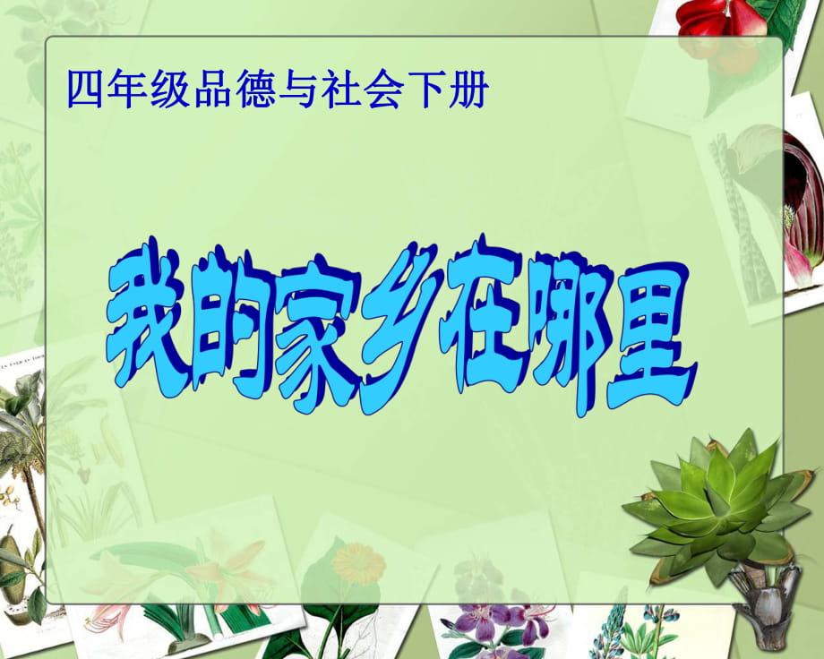 四年級品德下冊《我的家鄉(xiāng)在哪里》人教版課件2_第1頁