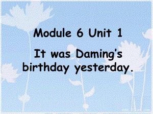 六年級(jí)下冊(cè)英語課件-Module 6Unit 1 It wasDaming’sbirthday yesterday（2）∣外研版（三起） (共16張PPT)