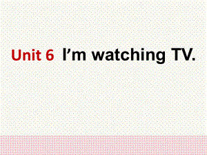 人教新目標版英語七下Unit 6《I’m watching TV》（Period 3）ppt課件