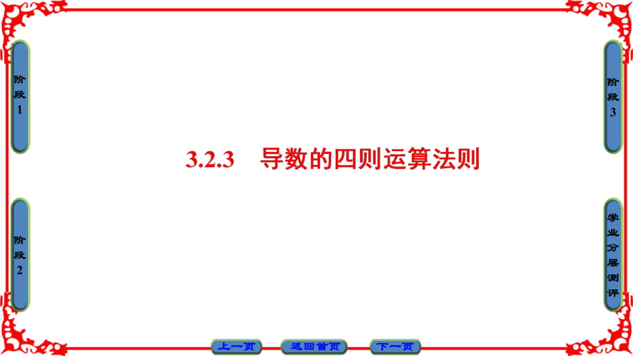 2018-2019學(xué)年人教B版選修1-1 3.2.3 導(dǎo)數(shù)的四則運(yùn)算法則 課件_第1頁(yè)