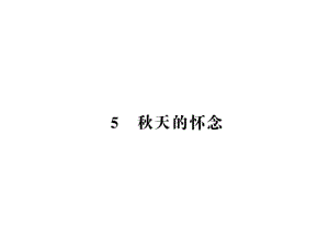 2018年秋人教部編版七年級(jí)語(yǔ)文上冊(cè)習(xí)題課件：5 秋天的懷念 (共17張PPT)