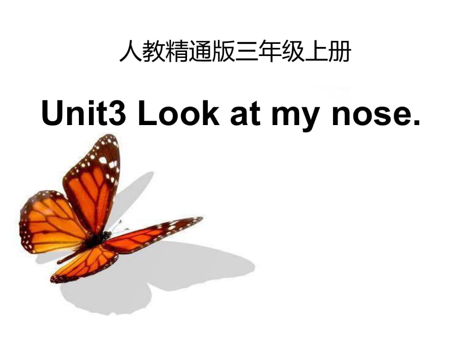 人教精通版三年級上冊Unit 3《Look at my nose》（Lesson 16）教學(xué)課件_第1頁