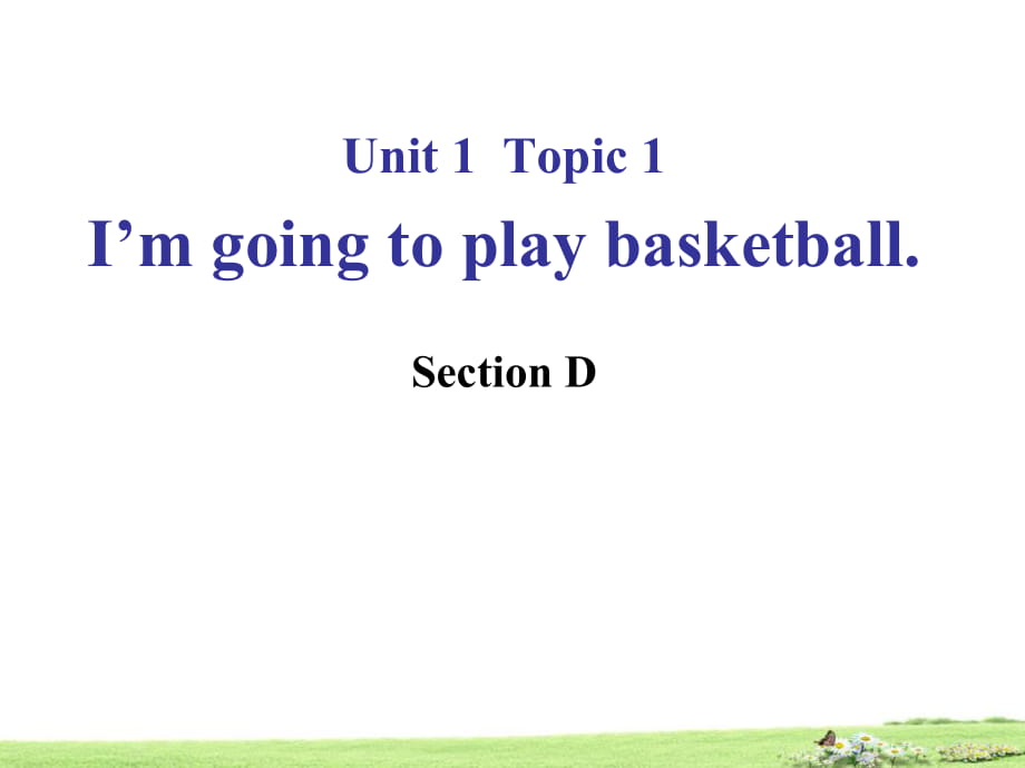 八年级英语上册：Unit 1Playing sports Topic 1 Section D_第1页