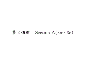 第2課時 Section A(3a～3c)