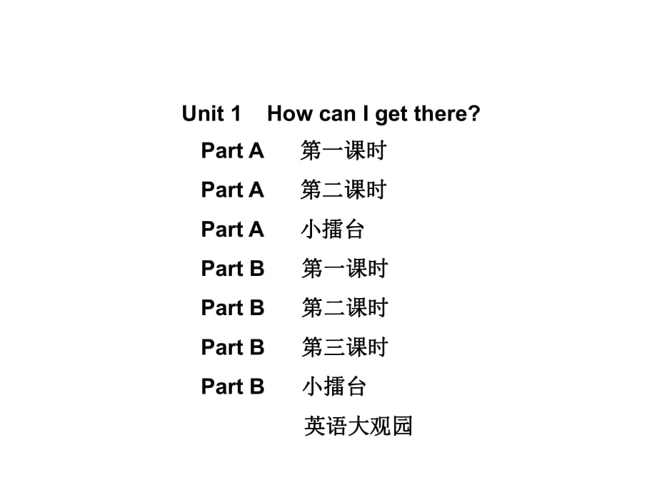 六年級(jí)上冊(cè)英語(yǔ)習(xí)題課件－Unit 1∣人教（PEP）（2014秋） (共33張PPT)_第1頁(yè)