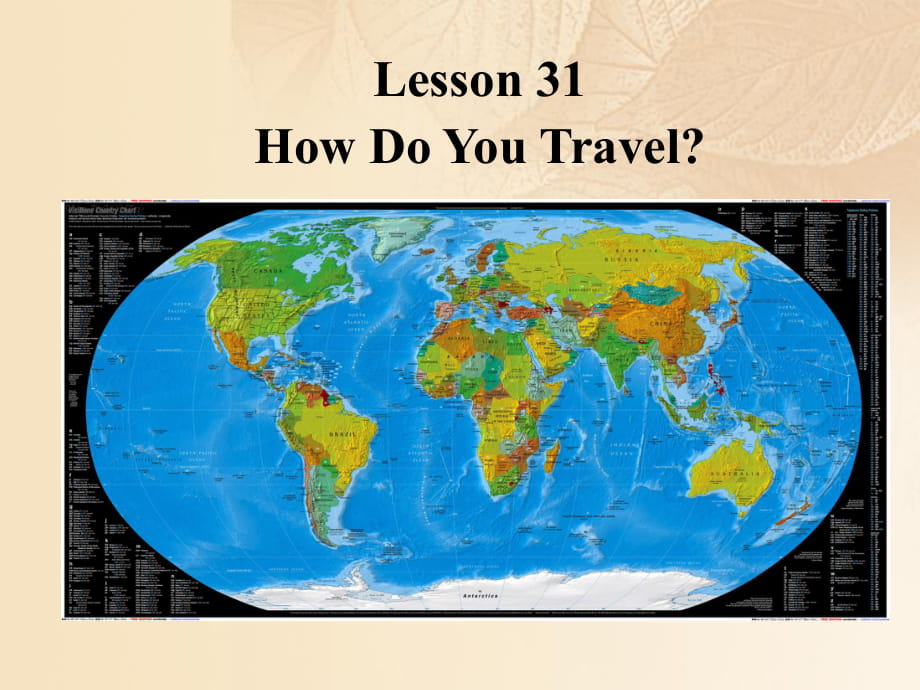 冀教版八年級英語上冊Unit 6 Lesson 31 《how do you travel》(共19張PPT)_第1頁