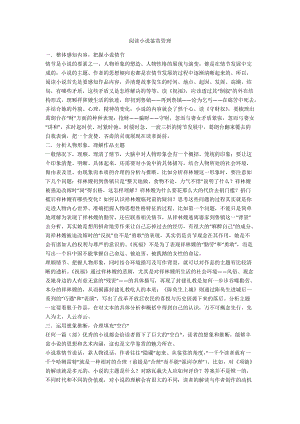 閱讀小說鑒賞管理