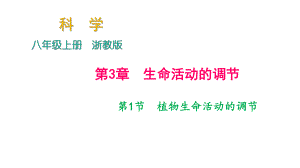 2018年秋浙教版科學(xué)八年級(jí)上冊(cè)作業(yè)課件：第3章 第1節(jié)　植物生命活動(dòng)的調(diào)節(jié)