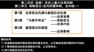 人教版選修一 第2單元 商鞅變法 課件(共15張PPT)