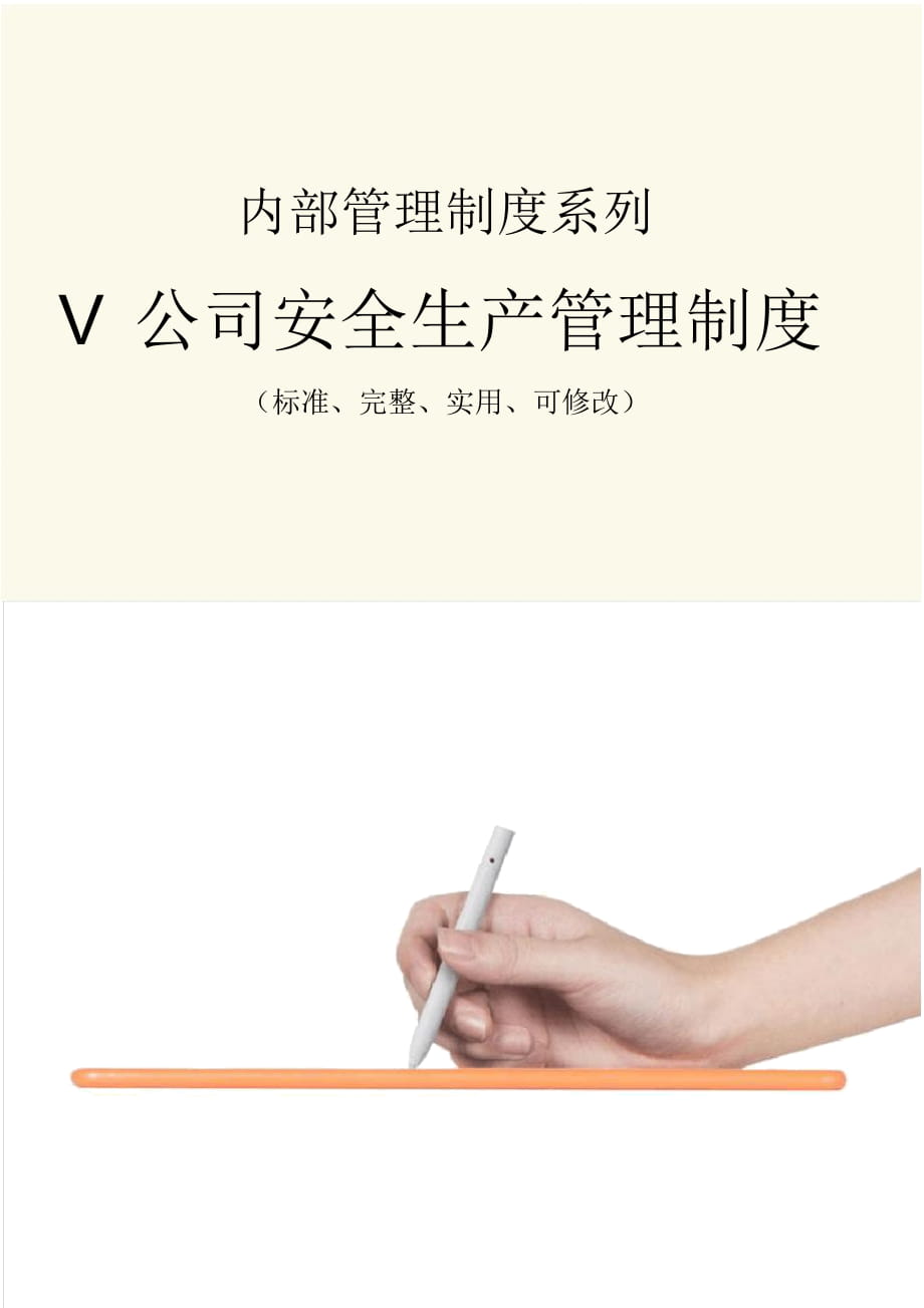 V公司安全生產(chǎn)管理制度范本_第1頁