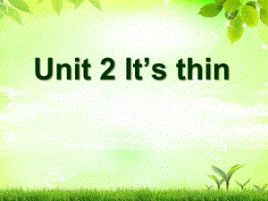 春外研版（一起）一下Module 5《Unit 2 It’s thin》ppt課件1