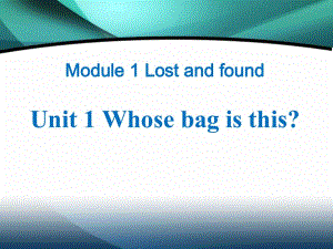 春外研版七下Unit1《Whose bag is this》ppt課件1