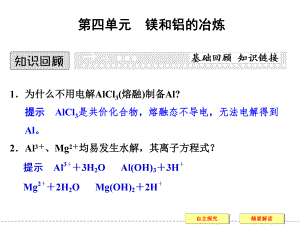 2017-2018學(xué)年蘇教版選修2 專題二第四單元 鎂和鋁的冶煉 課件（30張）