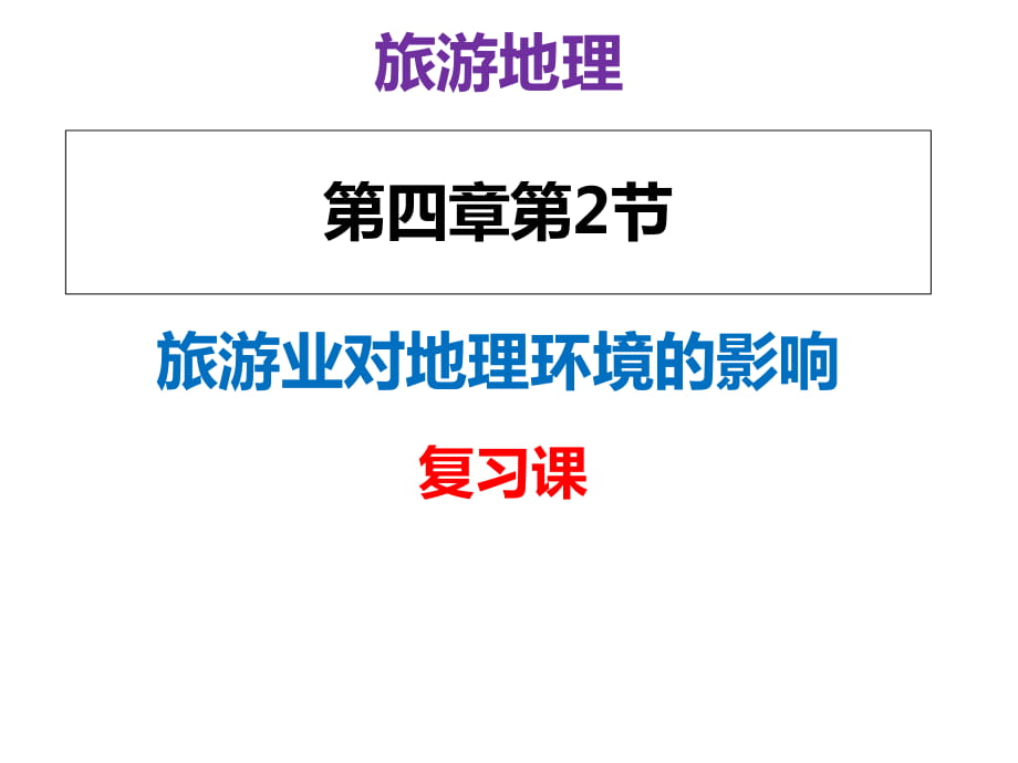 人教版高中地理選修三旅游地理 第五章第二節(jié)《參與旅游環(huán)境保護》復習課件(共20張PPT)_第1頁