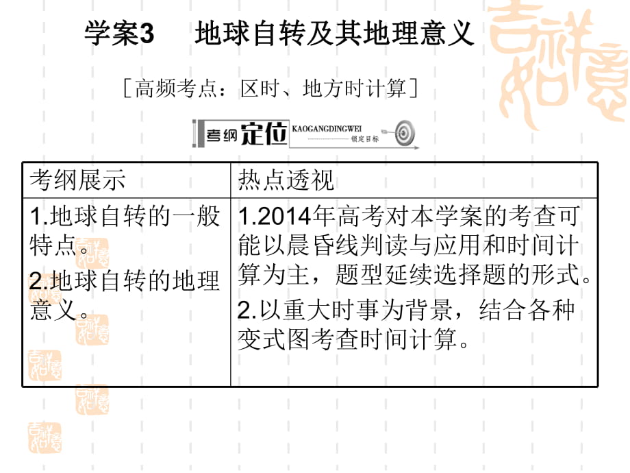 學案3 地球自轉及其地理意義_第1頁