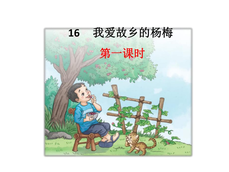 三年級(jí)上冊(cè)語(yǔ)文課件-16 我愛(ài)故鄉(xiāng)的楊梅 鄂教版_第1頁(yè)