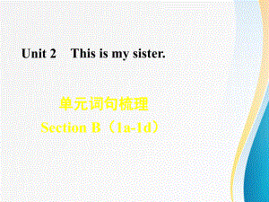 七年級(jí)英語(yǔ)人教版 （2018秋上冊(cè)）Unit 2 This is my sister詞句梳理Section B（1a-1d）