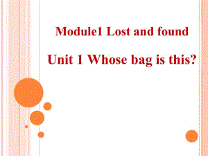 春外研版七下Unit1《Whose bag is this》ppt課件2