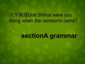 人教版八年級英語下冊Unit 5What were you doing when the rainstorm camesectionA grammar(共44張PPT)