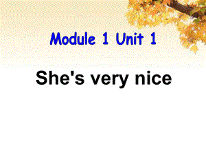 春外研版（一起）三下Module 1 Unit 1《She’s very nice》ppt課件4