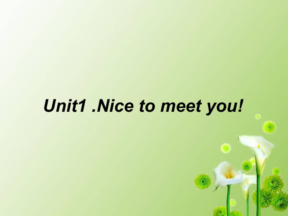 四年级上册英语课件-Unit 1Nice to meet you1_湘少版_第1页