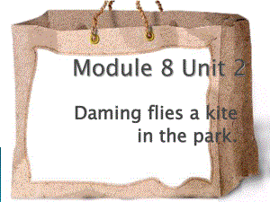 三年級下冊英語課件-Module 8 Unit 2 Daming flies a kite in the park1_外研社