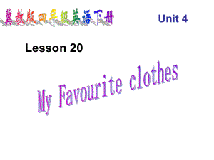 四年級(jí)下英語課件-Unit 4 Lesson 20 My Favourite Clothes_冀教版