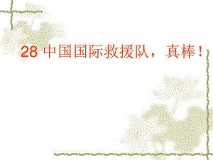 三年級(jí)語(yǔ)文下冊(cè)第28課《中國(guó)國(guó)際救援隊(duì)真棒》課件