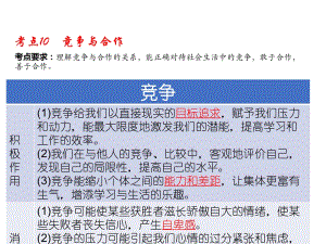 2019屆中考總復(fù)習(xí)江西專用道德與法治復(fù)習(xí)課件：考點(diǎn)10 競爭與合作 (共18張PPT)