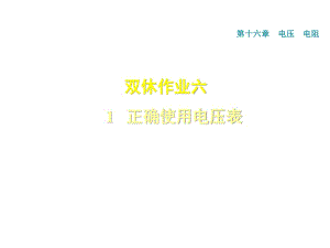 雙休作業(yè)六 1 正確使用電壓表